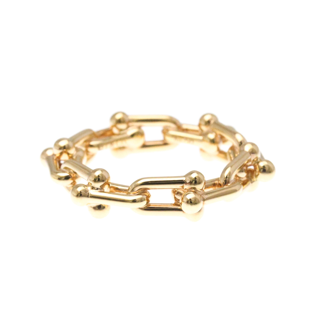 Tiffany Hardware Ring Micro Link Pink Gold (18K) Fashion No Stone Band Ring - Picture 5 of 8